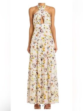 Amanda Uprichard Estella 100% Silk Maxi NWT Medium Floral